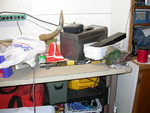 Metal workbench I inherited from the old shop.